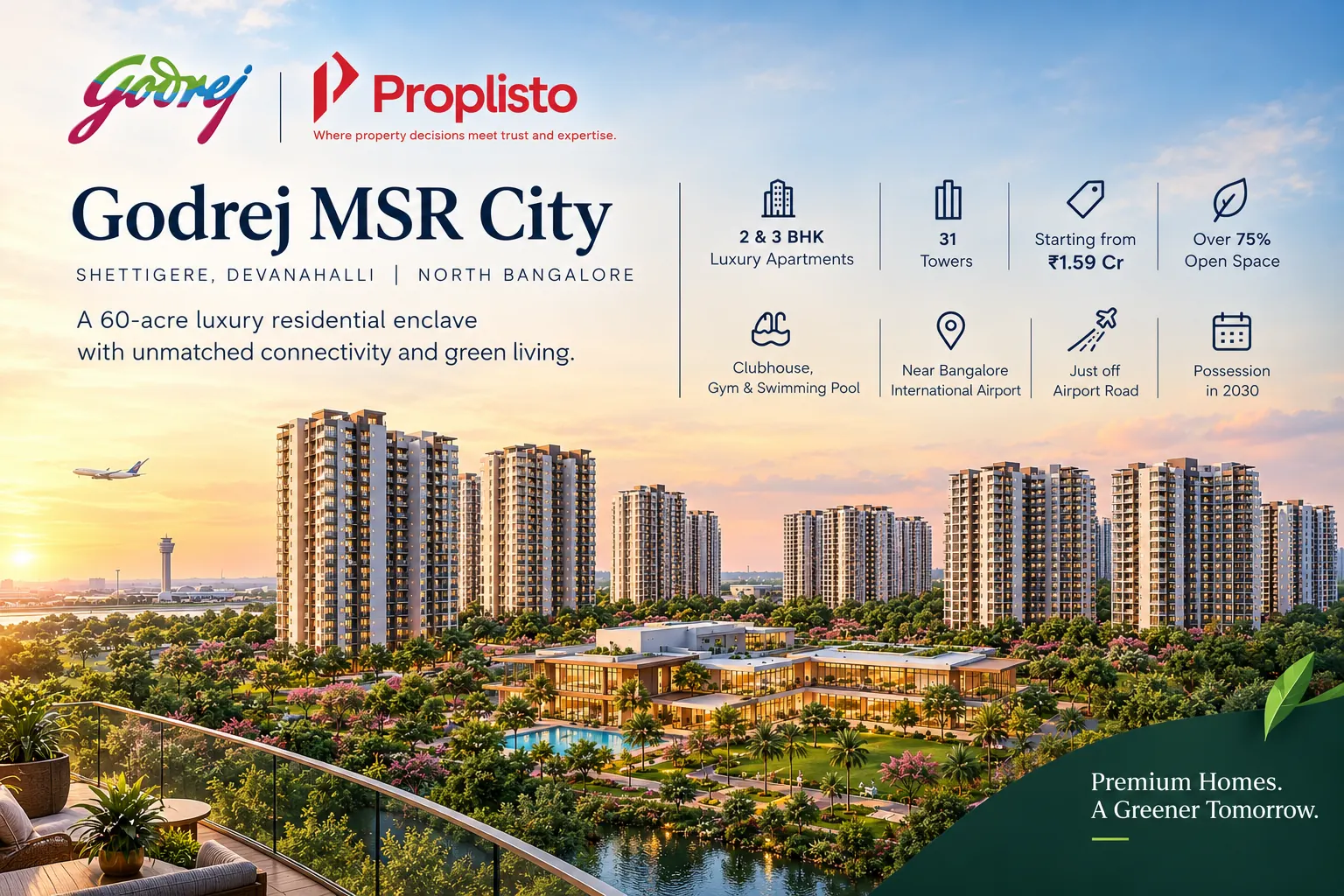 Godrej MSR City by Godrej Properties, Devanahalli, North Bangalore