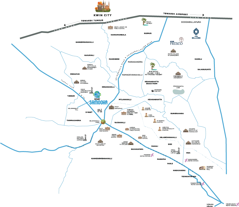 KNS SAMOOHA PHASE I, Tumkur Road, Nelamangala, North Bangalore.